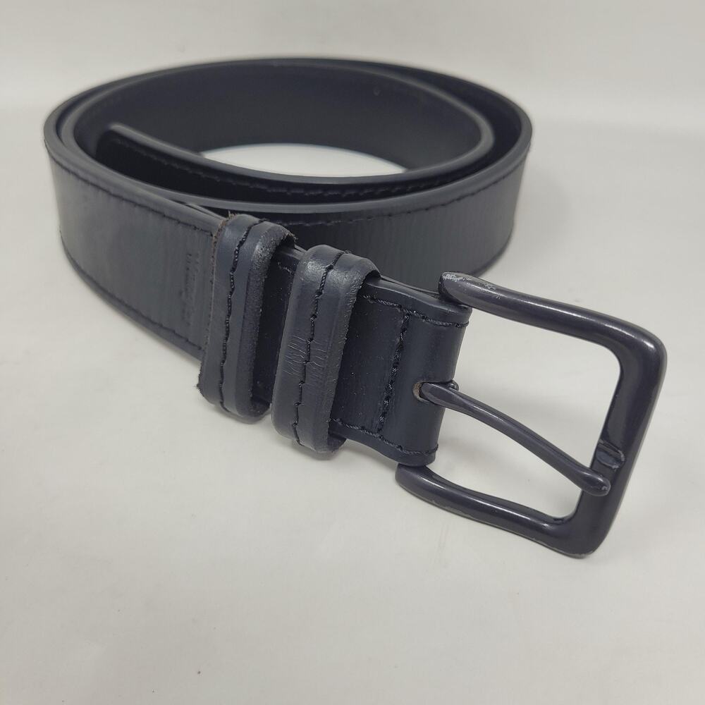 Wrangler Belt Mens 38 Black Leather Work Casual Rugged Utility Basic Everyday